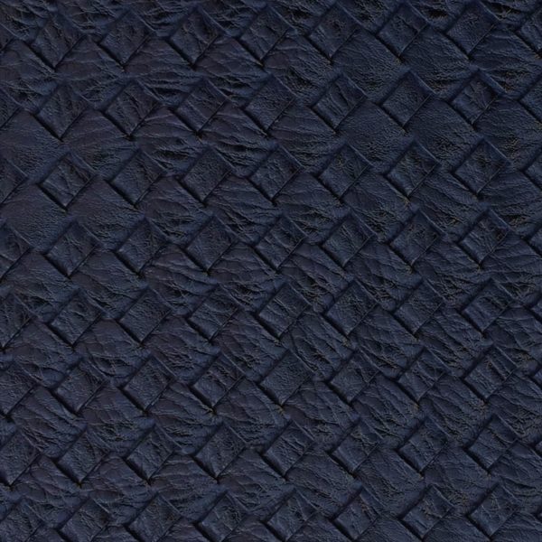 Tissu simili cuir tressé uni bleu marine résistant pour l'ameublement, le loisir créatif, le recouvrement de canapé, siège, fauteuil, coussin, tête de lit et la création de sac, pochette, accessoires de mode et accessoires de décoration