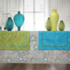 Nappe en tissu polycoton enduit imprimé Aquaria