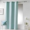 Rideau en tissu coton imprimé grande largeur menthe