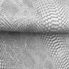 Tissu simili cuir reptile uni gris clair pour l'ameublement, le loisir créatif, le recouvrement de canapé, siège, fauteuil, coussin, tête de lit, la création de sac, pochette, accessoires de mode et de décoration