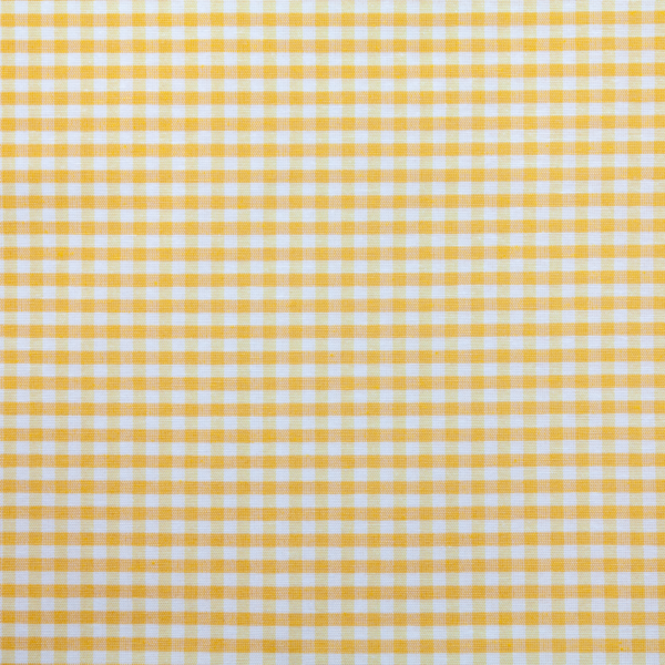 Tissu coton polyester tissé teint réversible Vichy jaune pour la confection de rideaux, coussins, nappes, jetés de canapé, housses de couette, taies d'oreiller, dessus de lit, galettes de chaise, accessoires de décoration et de mode