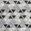 Tissu enduit imprimé géométrique scandinave gris et noir pour la confection de nappe, coussin, galette de chaise, set de table, sac, pochette, sac de plage, sac à linge, sac à tarte, rideaux sous évier, loisir créatif