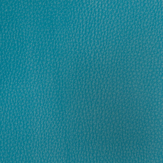 Tissu simili cuir skaï uni bleu turquoise pour le recouvrement de canapé, siège, fauteuil, coussin, tête de lit et pour la création de sac, pochette, accessoires de mode et accessoires de décoration