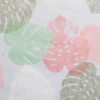 Tissu coton imprimé de grandes feuilles tropicales Palmaris rose pour la confection de rideaux, coussin, accessoires de décoration et de mode (sac)