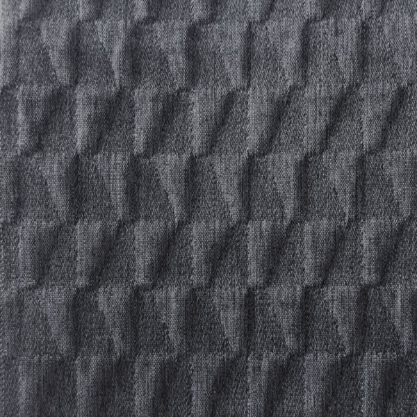 Tissu jacquard motif géométrique Gab gris pour le recouvrement de siège, canapé, fauteuil, coussin et pour la confection de rideaux, dessus de lit, tête de lit, accessoires de décoration et de mode (sac)