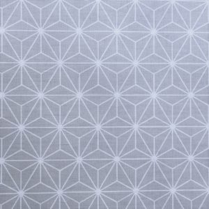 Tissu popeline 100% coton imprimé Kenza gris clair pour confection de vêtements, accessoires de mode et de décoration, loisir créatif