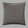 Coussin en tissu velours d'ameublement gris foncé