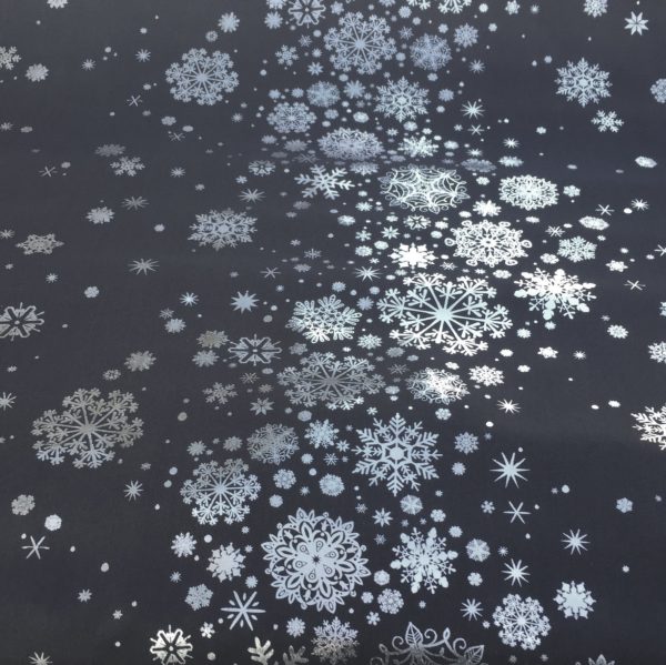 Tissu nappe antitache constellation gris anthracite pour les fêtes et la décoration