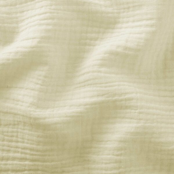 Tissu double gaze de coton uni écru pour la confection d'articles de puériculture, de vêtements et pour l'ameublement