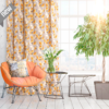 Tissu coton polyester imprimé Ginkgo pour la confection de rideaux, coussins, nappes, jetés de canapé, housses de couette, taies d'oreiller, dessus de lit, galettes de chaise, accessoires de décoration et accessoires de mode